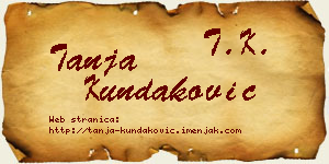 Tanja Kundaković vizit kartica